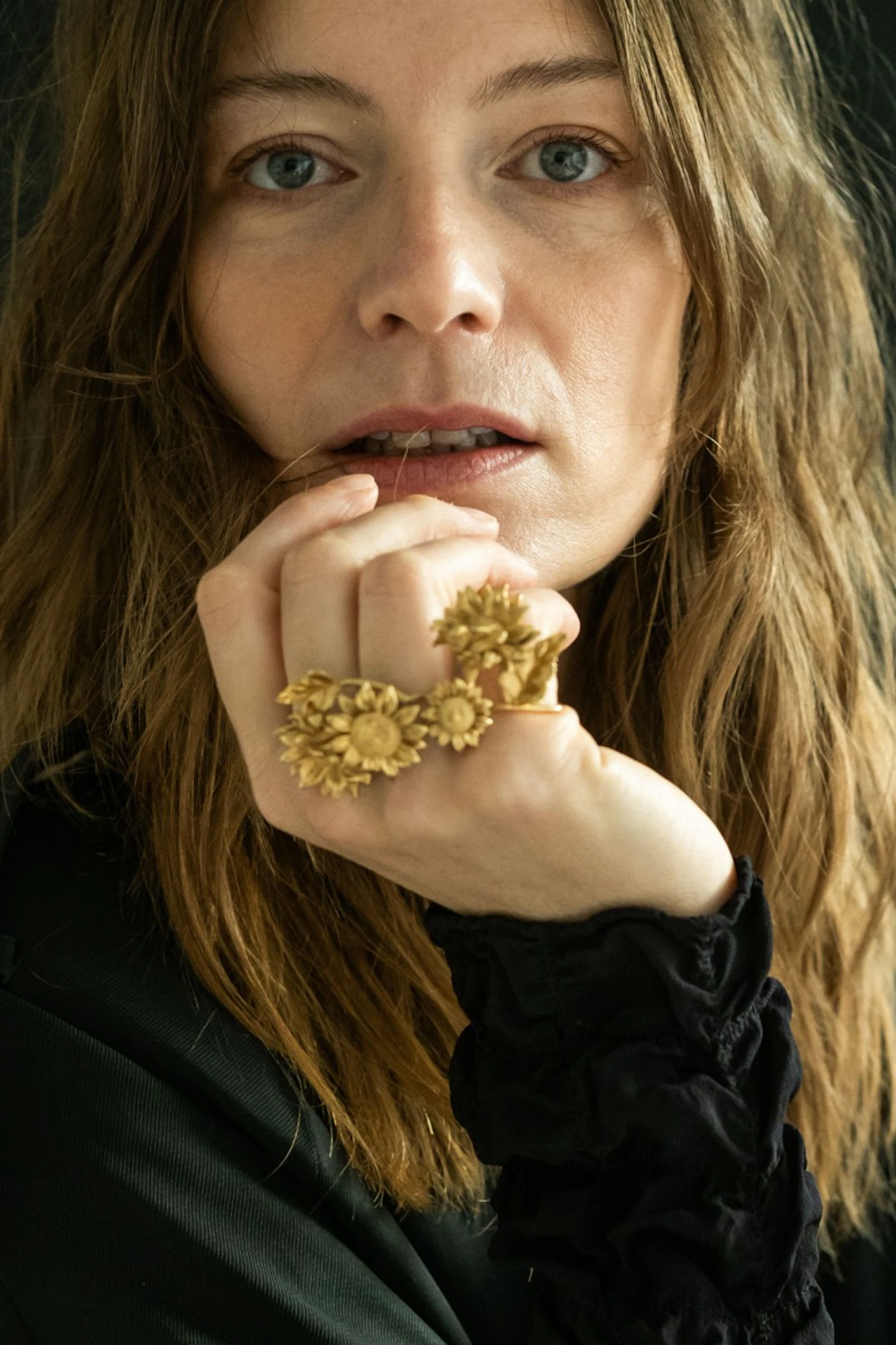 Anillo Doble Girasoles 3