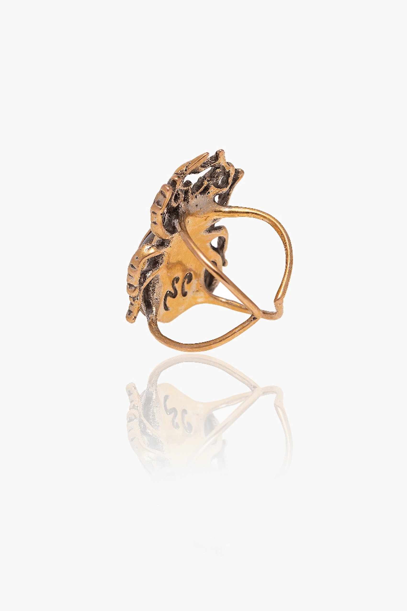 Antique gold Scarab Ring 3