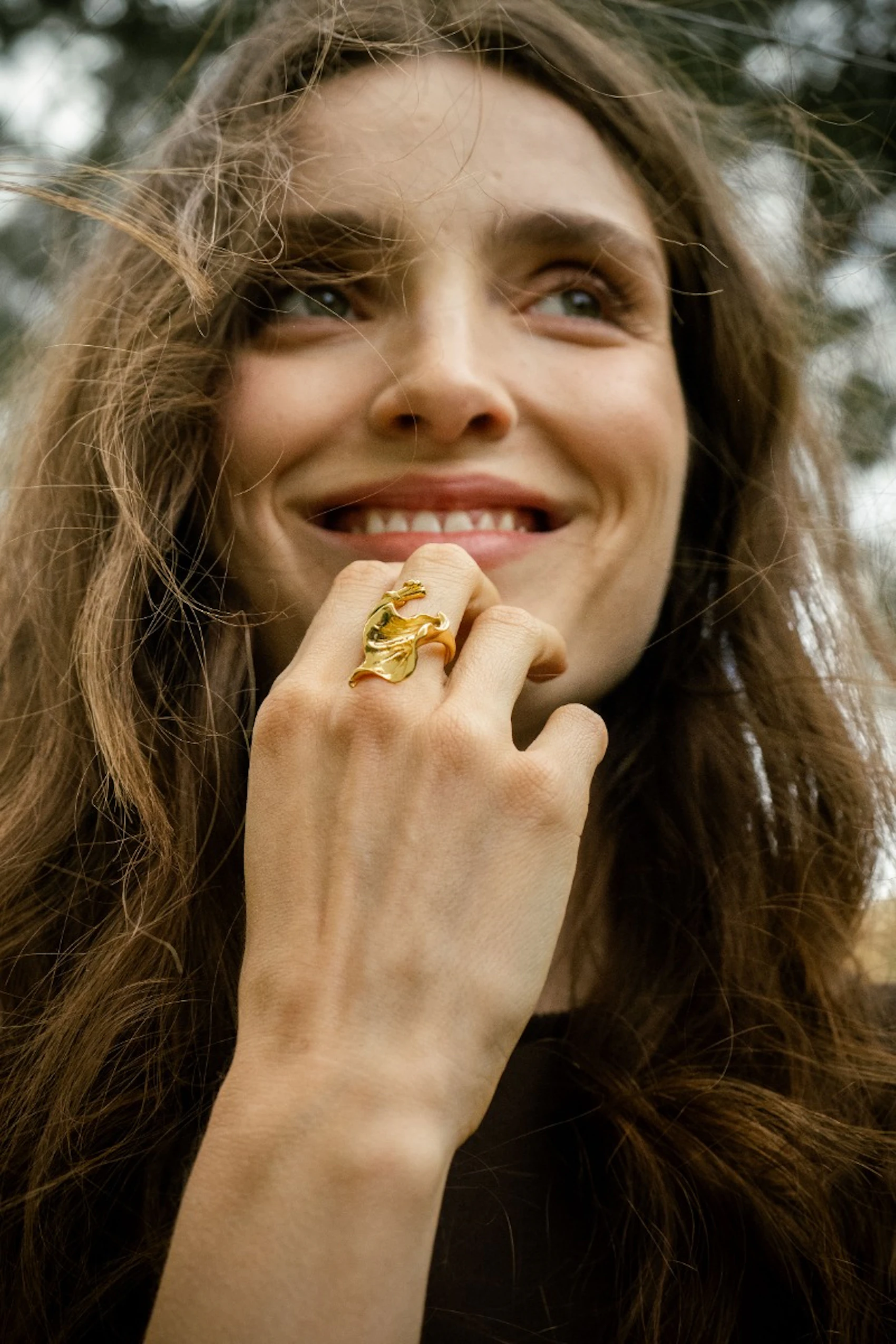 Gold Water Lily Ring 4