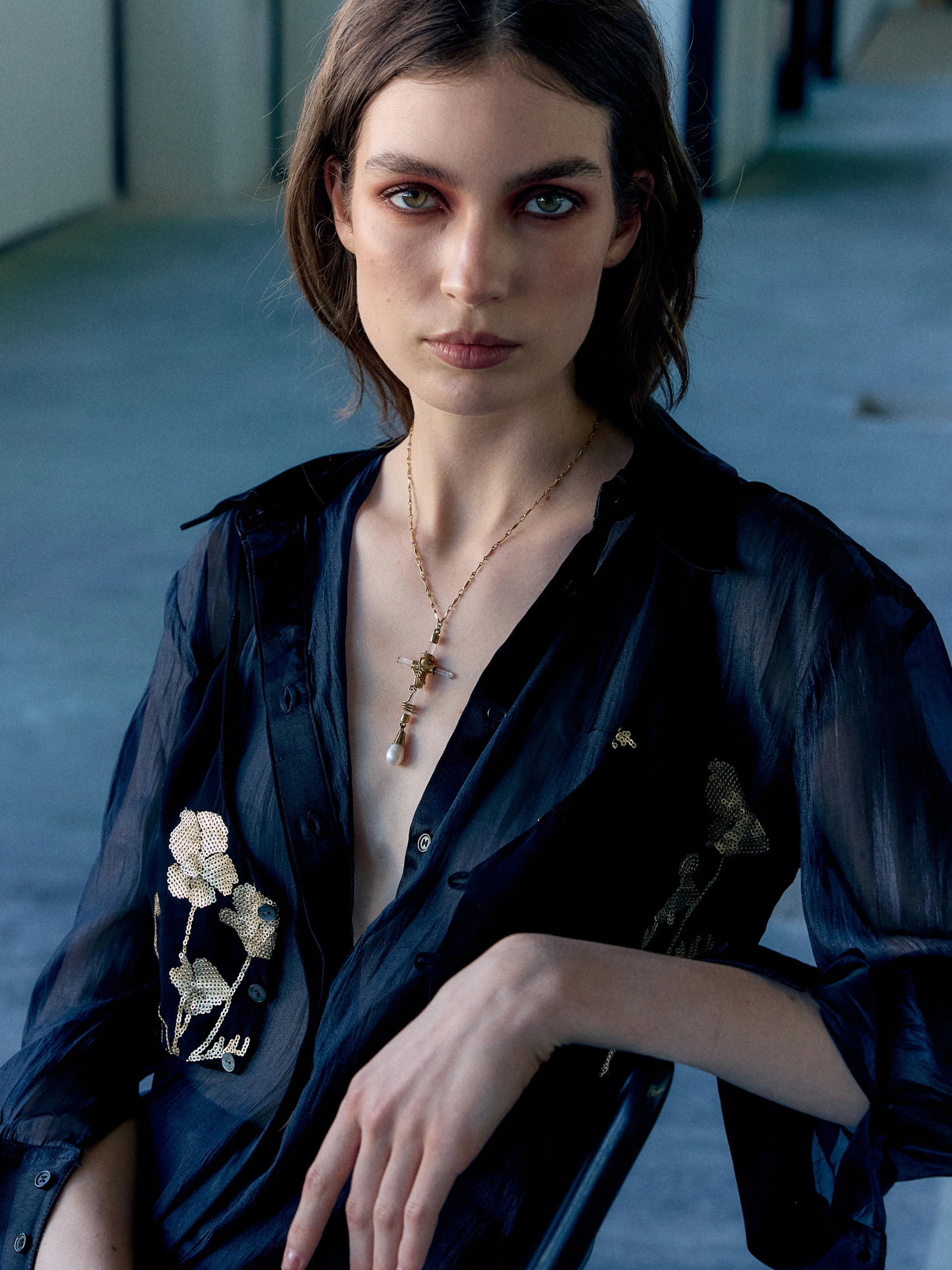 Quartz Cross Necklace 2