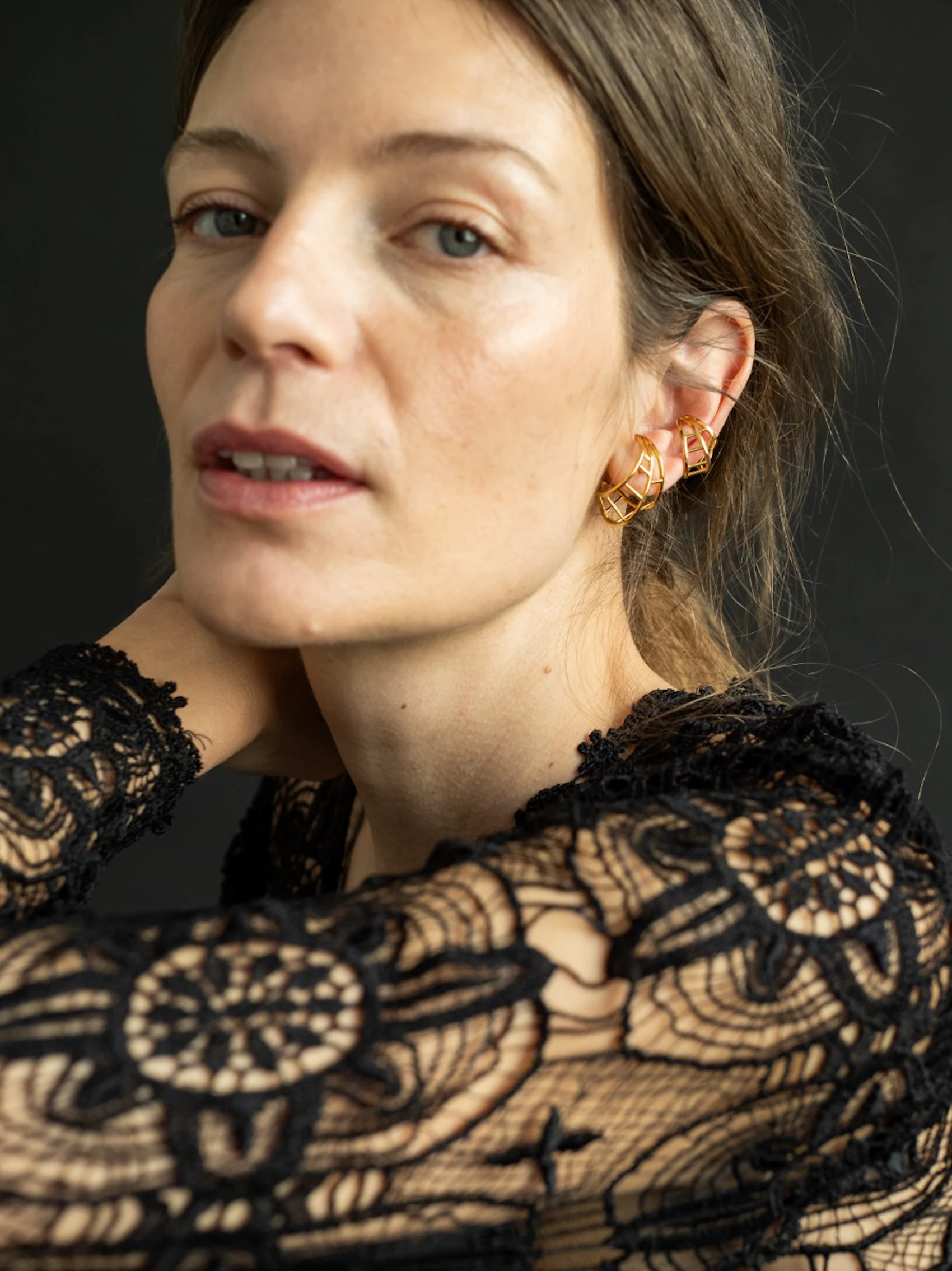 Gold Lattice Earcuff 3