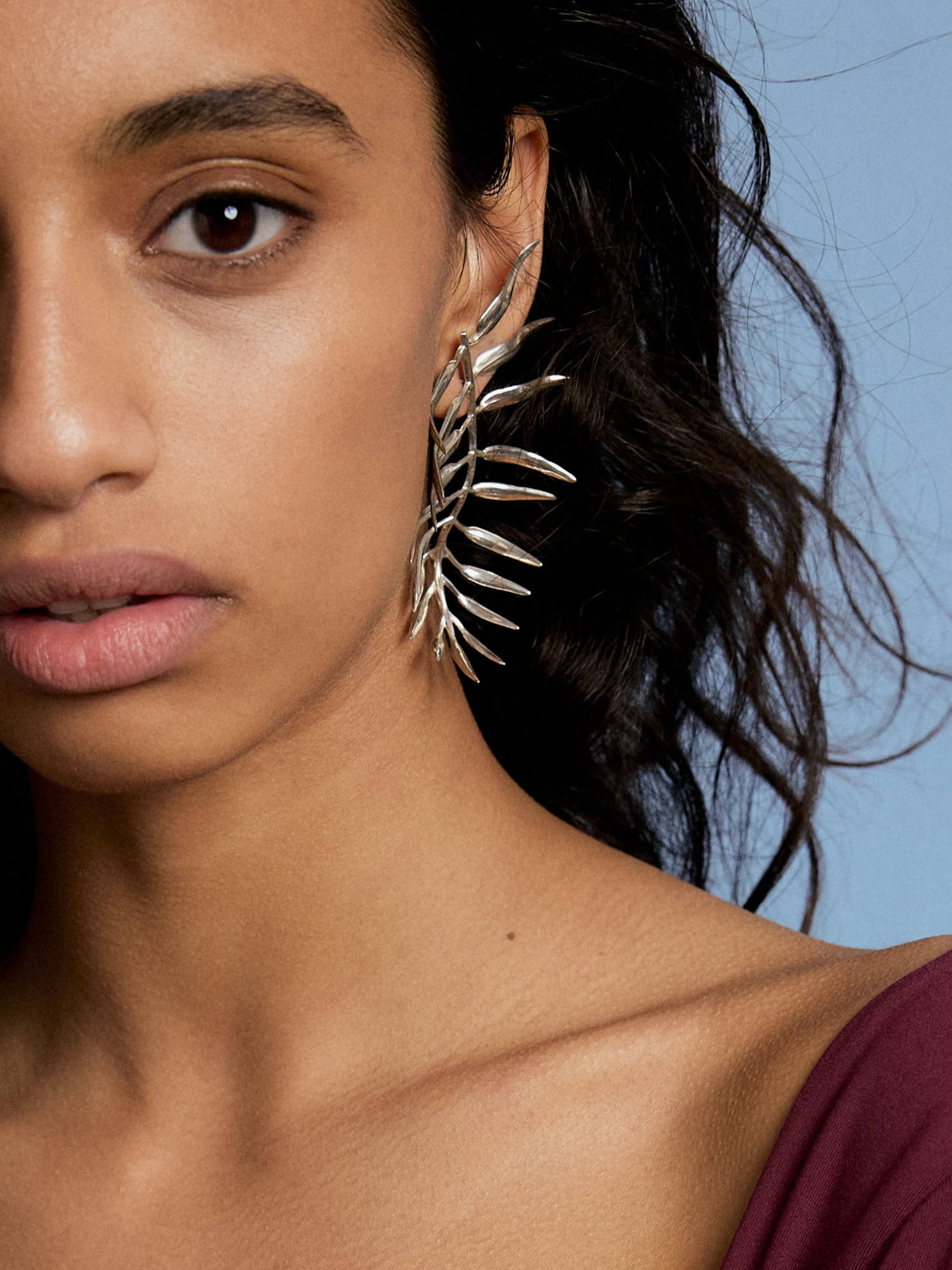 Silver Fern Earrings 3