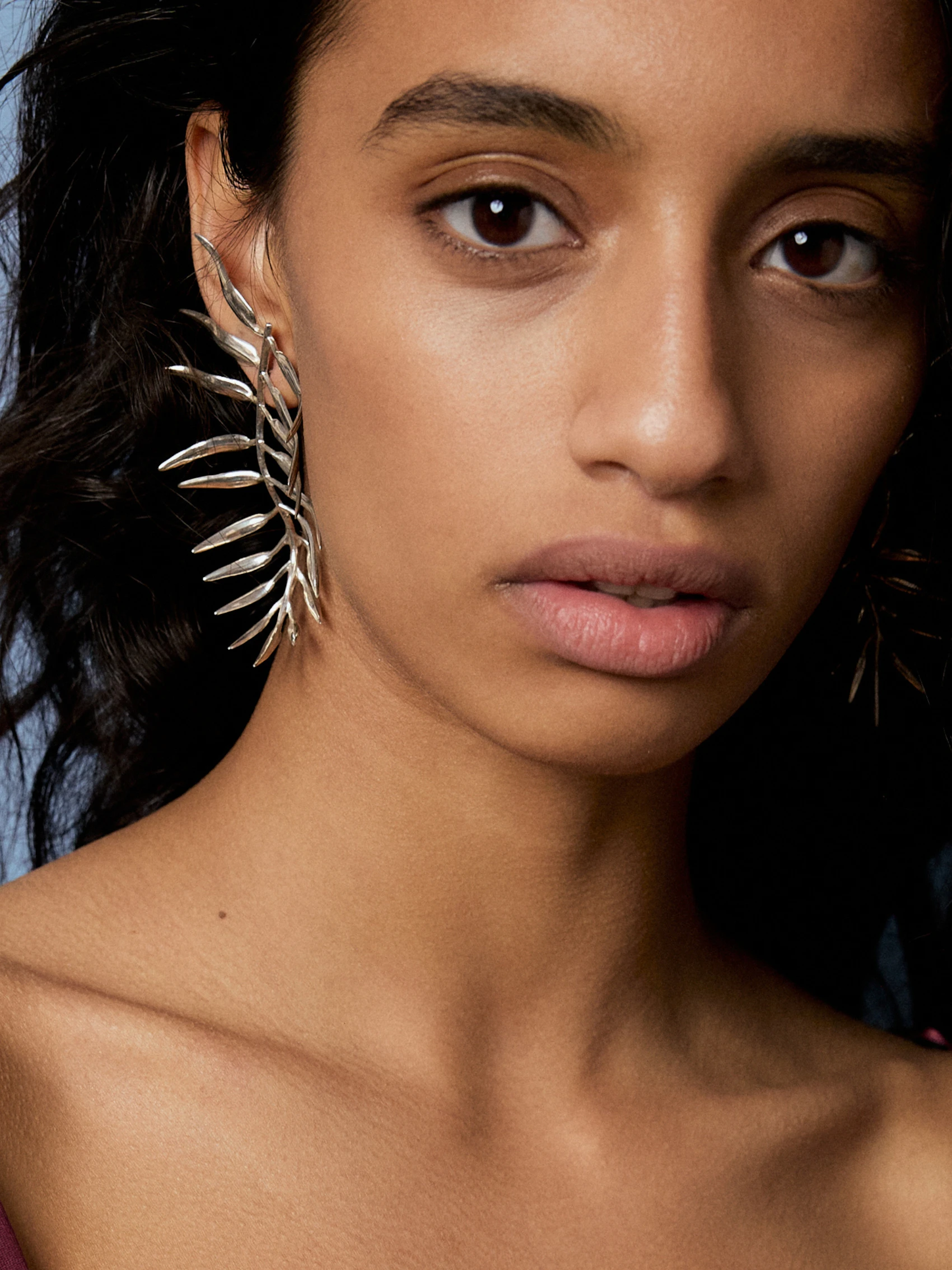 Silver Fern Earrings 2