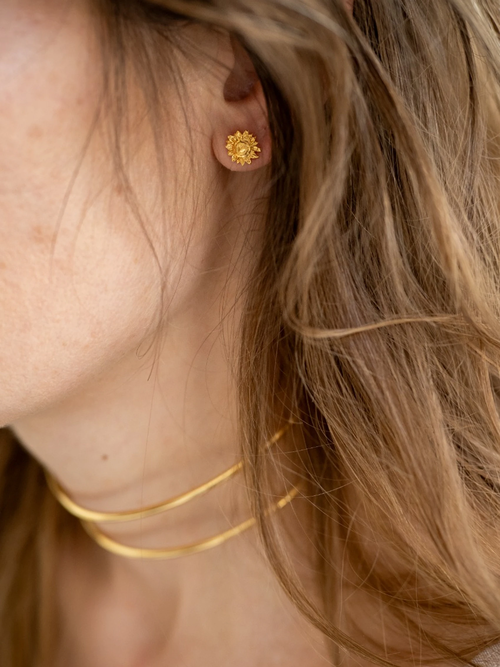 Pendientes Mini Girasol 1