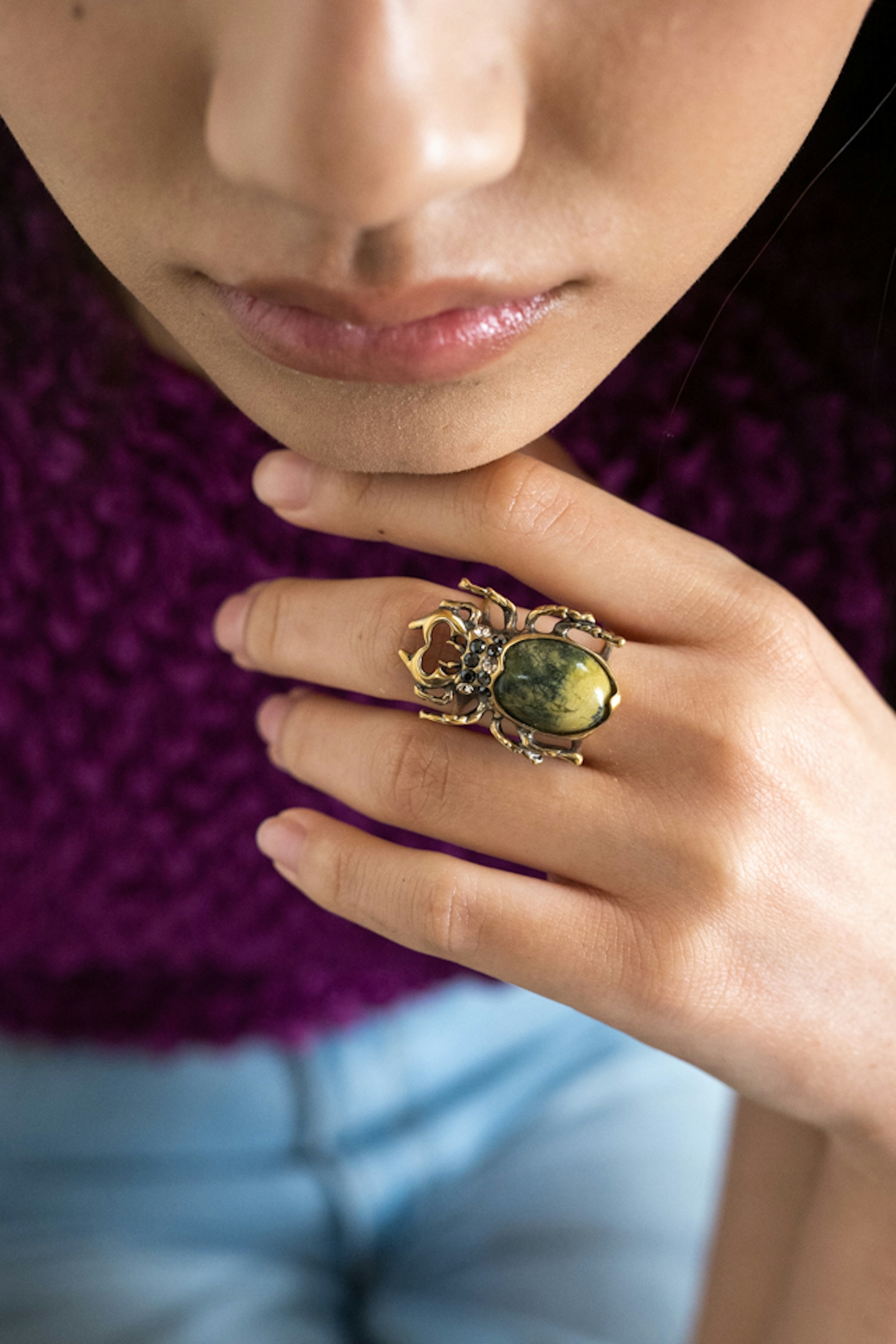Psychedelia Scarab Ring