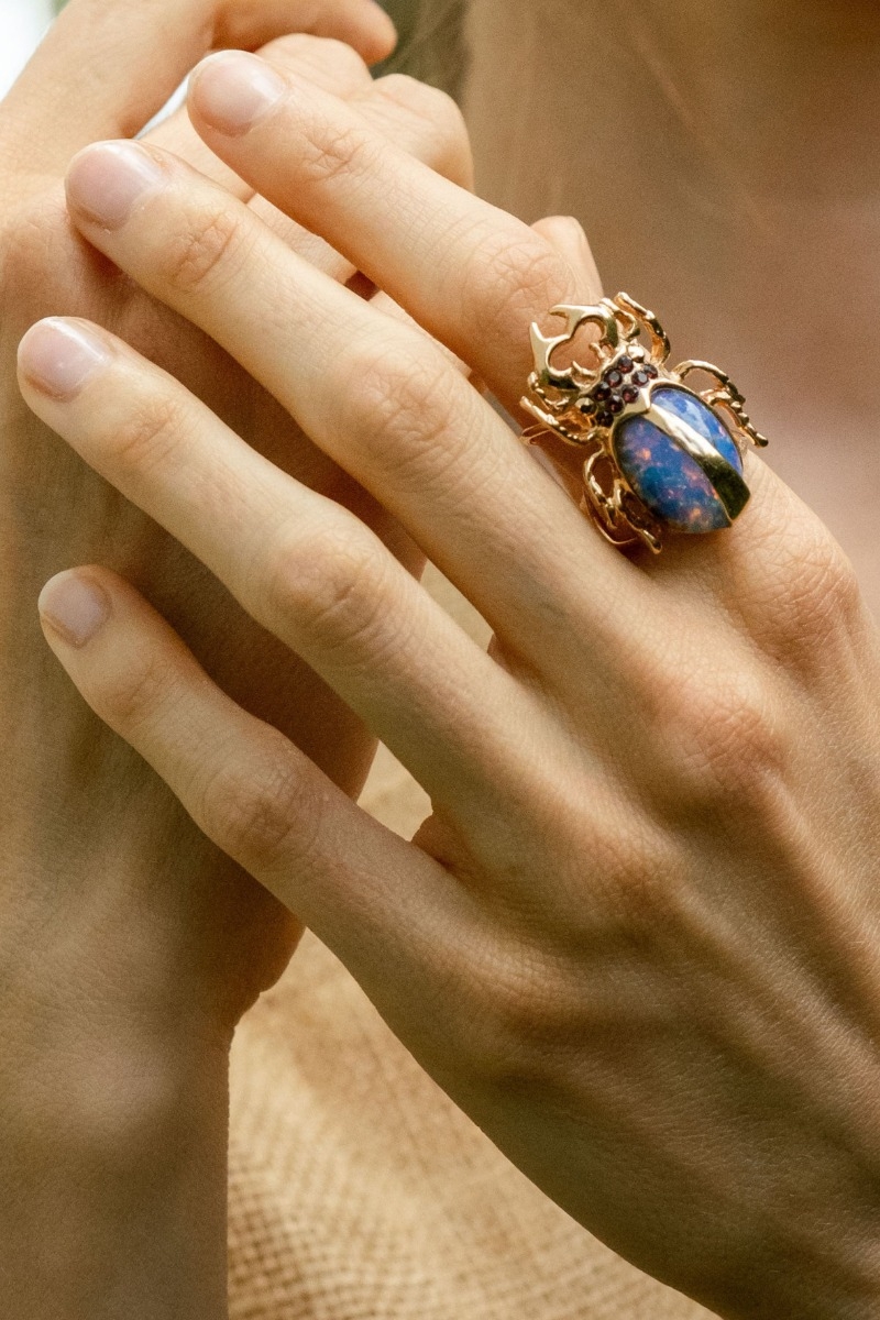 Rose Scarab Ring 0