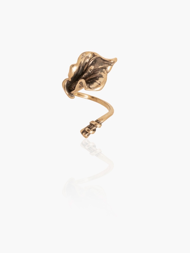 Antique Gold Water Lily Ring