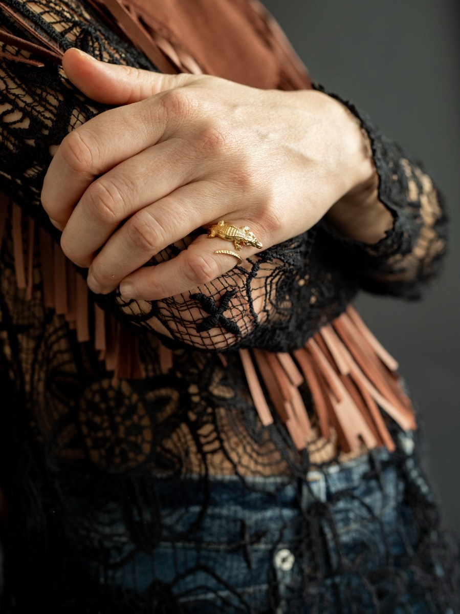 Mini Cocodrile Ring 0