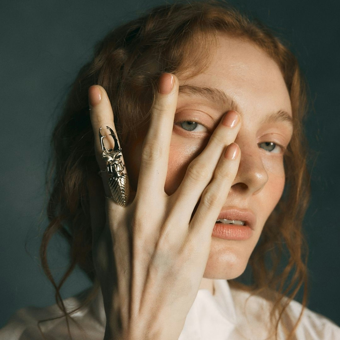 Gold Stag Beetle Ring 9