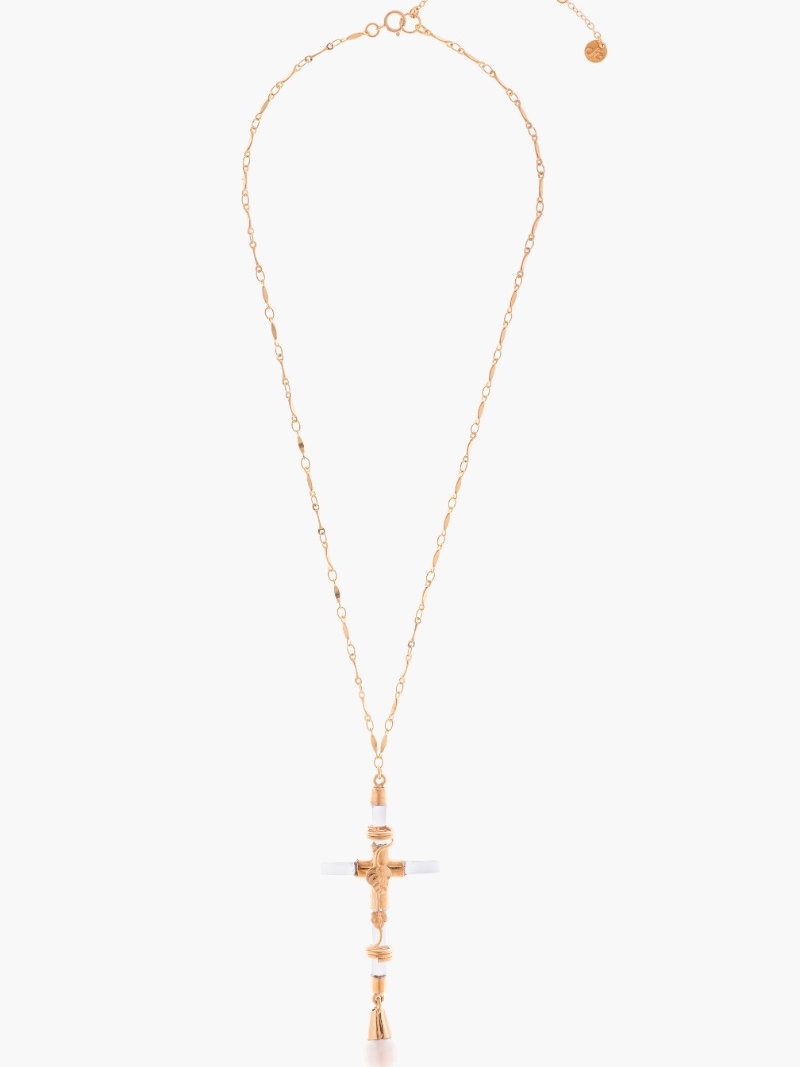 Quartz Cross Necklace 0