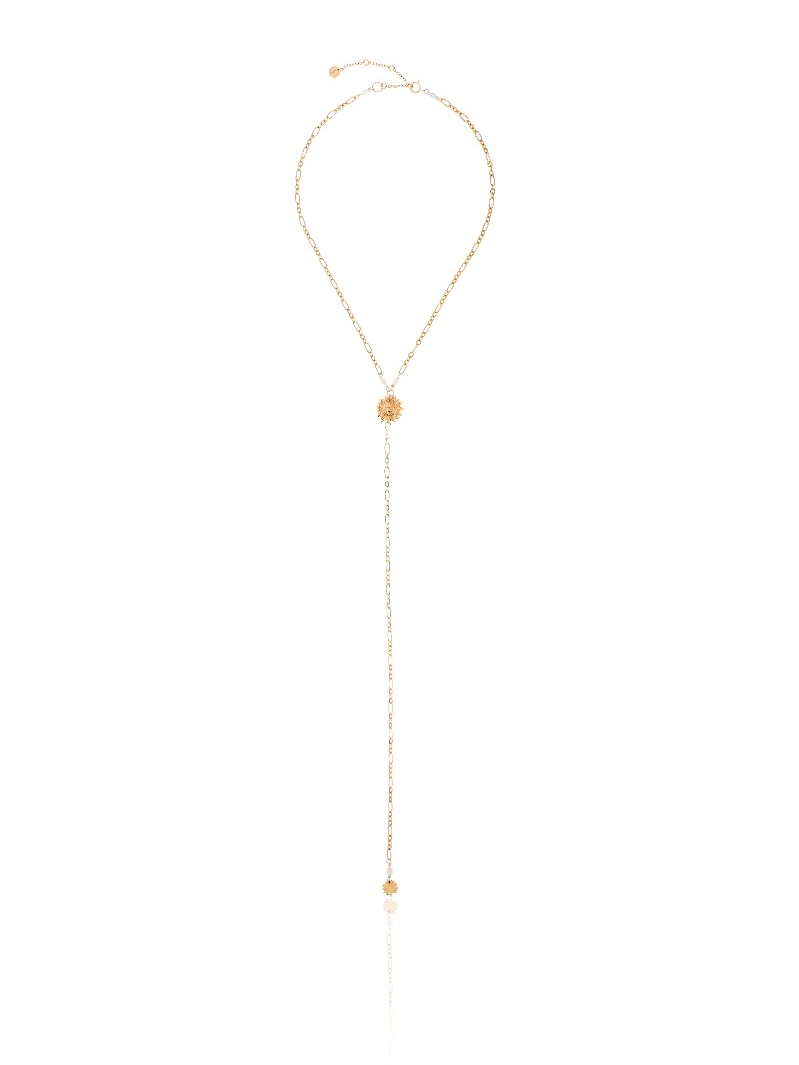 Sunflower Lariat Necklace